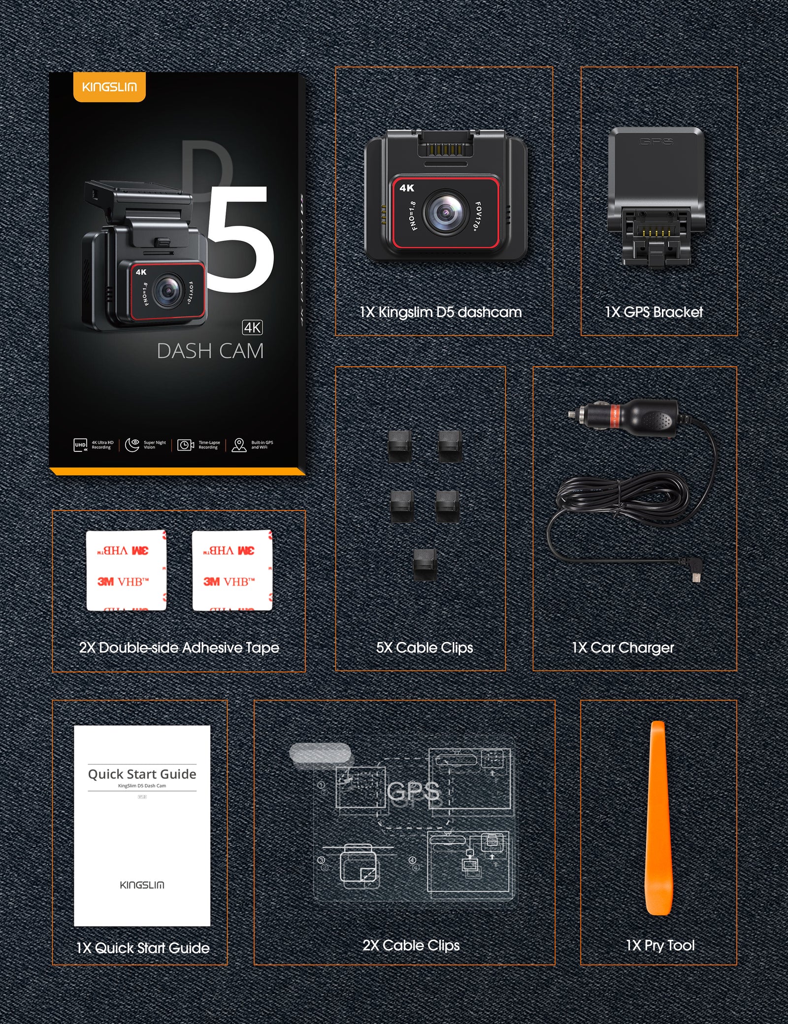 Kingslim D5 4K Dash Cam